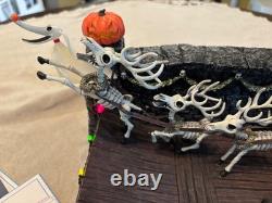 Disney's Nightmare Before Christmas Santa Jack Skellington sleigh with reindeers