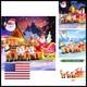 Domkom 12ft Black Santa Sleigh With Five Reindeers Inflatable Led Lights