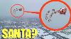 Drone Catches Santa Claus Flying In His Sleigh On Christmas Eve Almost Hits Drone