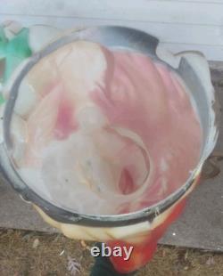 EMPIRE Plastics 1970 Vintage Santa Claus In Sleigh Blow Mold