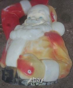 EMPIRE Plastics 1970 Vintage Santa Claus In Sleigh Blow Mold