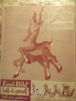 Easi-Bild Patterns Christmas Vintage #'s 431,433,434 Santa, Sleigh & Reindeer