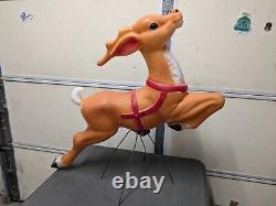 Empire 36 Giant Santa Reindeer Santa Claus Sleigh Christmas Blow Mold with Stand