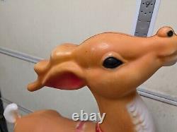 Empire 36 Giant Santa Reindeer Santa Claus Sleigh Christmas Blow Mold with Stand