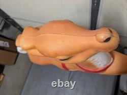 Empire 36 Giant Santa Reindeer Santa Claus Sleigh Christmas Blow Mold with Stand