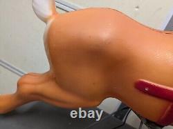 Empire 36 Giant Santa Reindeer Santa Claus Sleigh Christmas Blow Mold with Stand