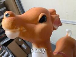 Empire 36 Giant Santa Reindeer Santa Claus Sleigh Christmas Blow Mold with Stand