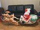 Empire Blow Mold Christmas Santa Sleigh Reindeers Light Display Works Pickuponly