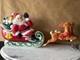 Empire Plastics Waving Santa Claus/sleigh/reindeers Table Top Blow Mold See Desc