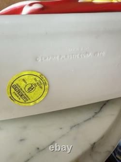 Empire Plastics Waving Santa Claus/Sleigh/Reindeers Table Top Blow Mold See Desc