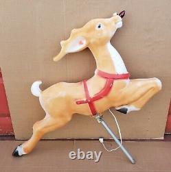 Empire Santa Sleigh Blow Mold With 9 Reindeer Blow Mold Vintage RARE HTF Pickup