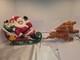 Empire Tabletop Santa Sleigh 2 Reindeer Blow Mold Christmas 1970