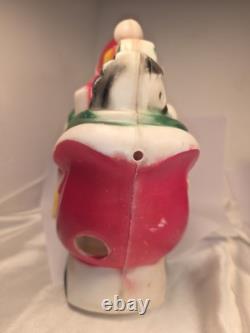 Empire Tabletop Santa Sleigh 2 Reindeer Blow Mold Christmas 1970