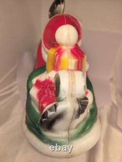 Empire Tabletop Santa Sleigh 2 Reindeer Blow Mold Christmas 1970