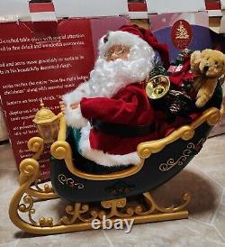 Enchanted Forest 34 Story Telling Santa Sleigh & Reindeer Animated Lights