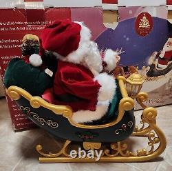 Enchanted Forest 34 Story Telling Santa Sleigh & Reindeer Animated Lights