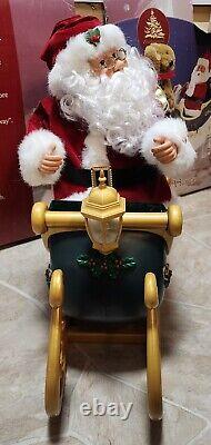 Enchanted Forest 34 Story Telling Santa Sleigh & Reindeer Animated Lights