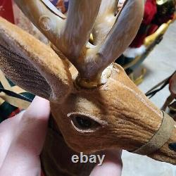 Enchanted Forest 34 Story Telling Santa Sleigh & Reindeer Animated Lights