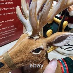 Enchanted Forest 34 Story Telling Santa Sleigh & Reindeer Animated Lights