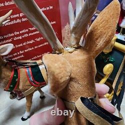 Enchanted Forest 34 Story Telling Santa Sleigh & Reindeer Animated Lights