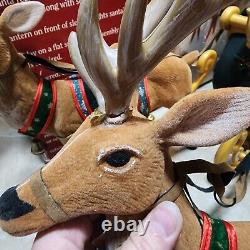 Enchanted Forest 34 Story Telling Santa Sleigh & Reindeer Animated Lights