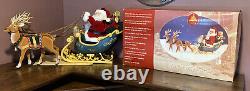 Enchanted Forest 34 Story Telling Santa Sleigh & Reindeer Animated Lights RARE