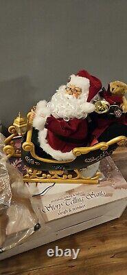 Enchanted Forest 34 Story Telling Santa Sleigh & Reindeer Animated Lights RARE
