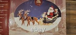 Enchanted Forest 34 Story Telling Santa Sleigh & Reindeer Animated Lights RARE