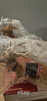 Enchanted Forest 34 Story Telling Santa Sleigh & Reindeer Animated Lights RARE