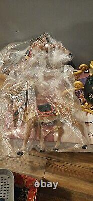 Enchanted Forest 34 Story Telling Santa Sleigh & Reindeer Animated Lights RARE