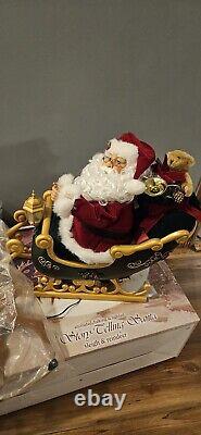 Enchanted Forest 34 Story Telling Santa Sleigh & Reindeer Animated Lights RARE