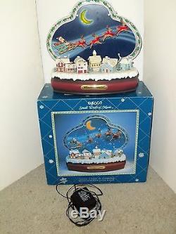 Enesco Christmas Musical Santa Sleigh & Reindeer Light Motion Music Box