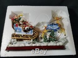 Enesco Festivities Christmas Santa Sleigh with Reindeer Action Music Box