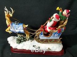 Enesco Festivities Christmas Santa Sleigh with Reindeer Action Music Box