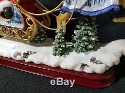 Enesco Festivities Christmas Santa Sleigh with Reindeer Action Music Box