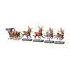 Enesco Jsh6 Jim Shore Christmas Santa Sleigh-reindeer 5 Piece Set 4055048