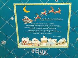 Enesco Night Before Christmas Lit Motion Musical Santa Sleigh & Flying Reindeer