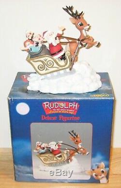 Enesco Rudolph the Red Nosed Reindeer Santa Sleigh Island of Misfit Toys Figure