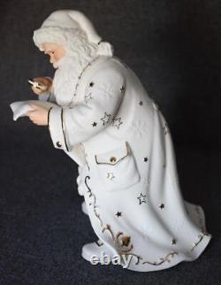 Fabulous 2001 Grandeur Noel Collector's Ed Porcelain Santa Sleigh Reindeer Pair