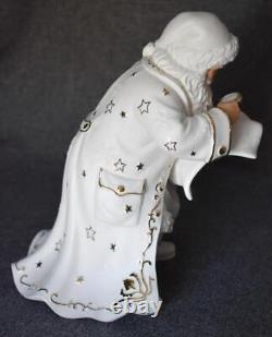 Fabulous 2001 Grandeur Noel Collector's Ed Porcelain Santa Sleigh Reindeer Pair