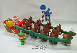 Fisher Price Little People Santa Musical NIGHT BEFORE CHRISTMAS SLEIGH REINDEER