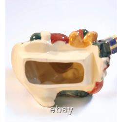 Fitz and Floyd Omnibus Santa Sleigh Reindeer Cookie Jar 1993 Very Rare EUC Large