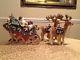 Fitz And Floyd Santa Sleigh With Two Reindeer