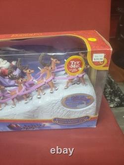 Forever Fun Rudolph Santa's Sleigh Team Musical Christmas Figurine Set