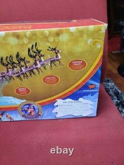 Forever Fun Rudolph Santa's Sleigh Team Musical Christmas Figurine Set