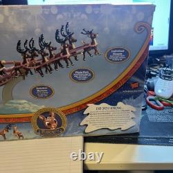 Forever Fun Rudolph Santa's Sleigh Team Musical Christmas Figurine Set