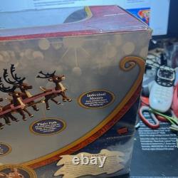 Forever Fun Rudolph Santa's Sleigh Team Musical Christmas Figurine Set