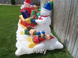 GEMMY Airblown Inflatable 13' FT Santa Sleigh Light Show & Holiday Music Songs