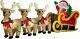 Giant 16' Ft Long Santa Sleigh With Reindeer Inflatable By Gemmy Used