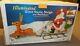 Giant Santa Sleigh And Reindeer New In Box / Christmas Vacation Rare Blowmold